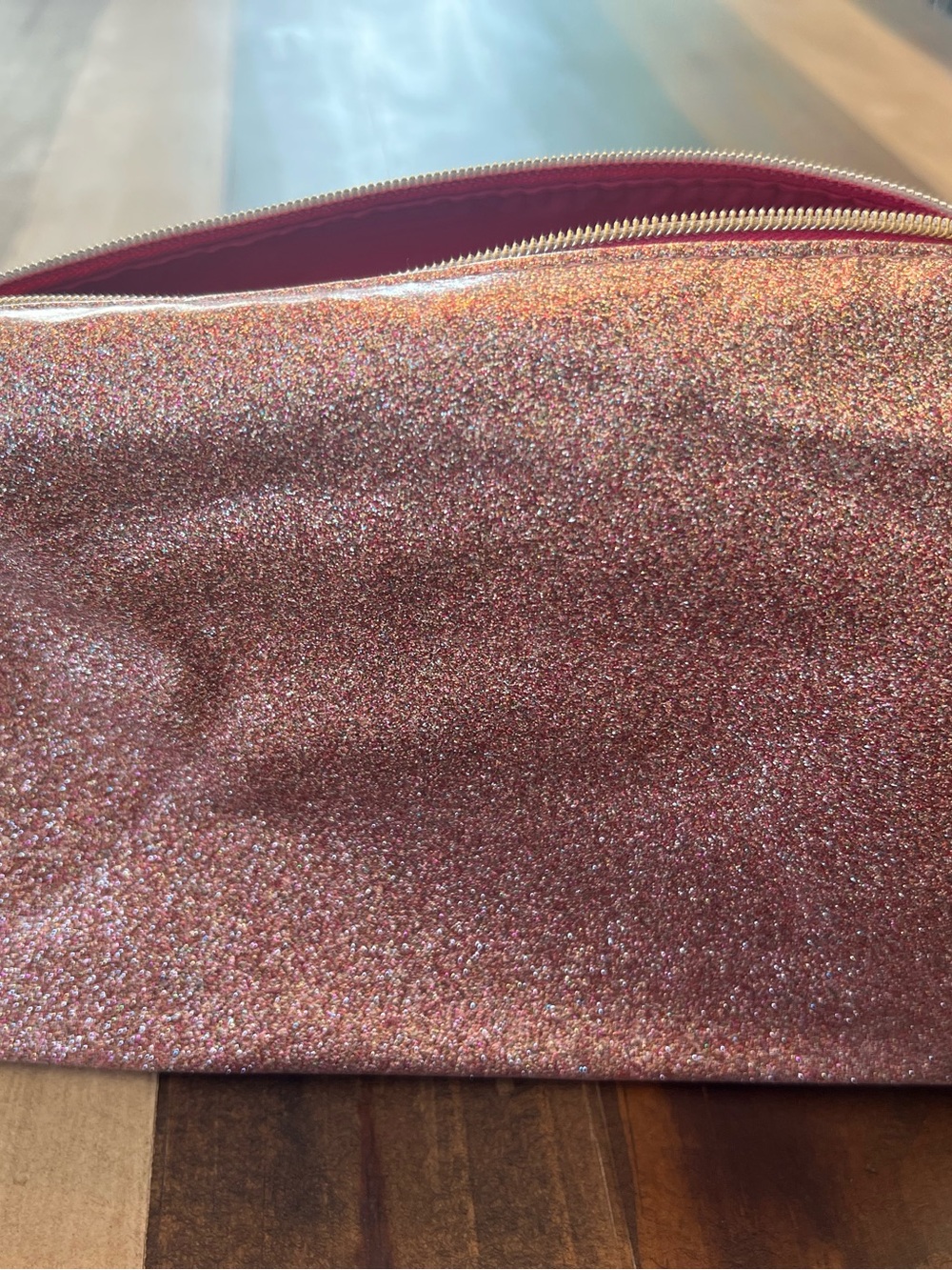 Lancome Rose Glitter Makeup Pouch